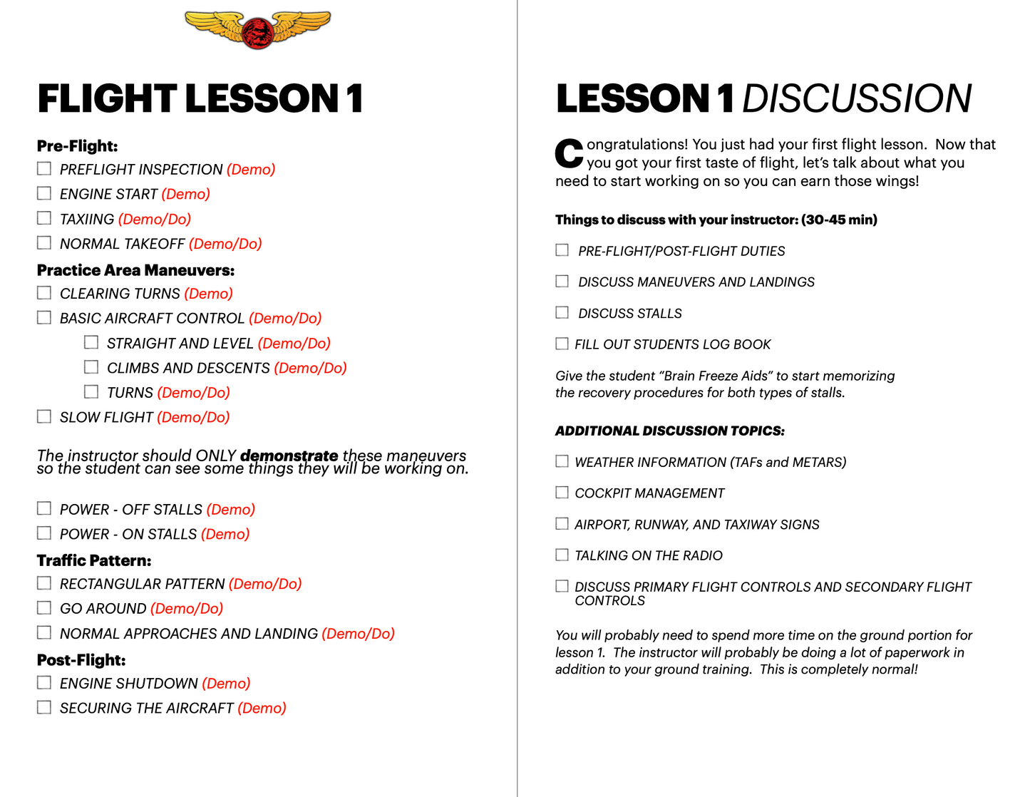 Premium Flight Training Syllabus
