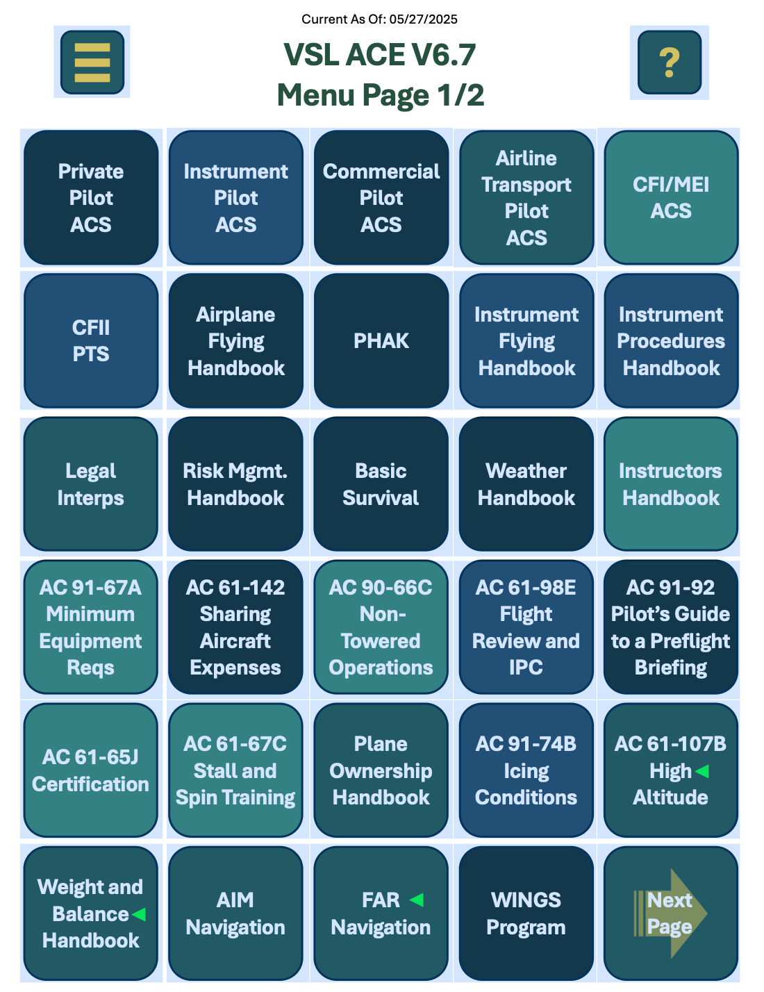 VSL ACE Guide (Checkride Cheat-Sheet)