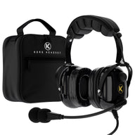 Kore Aviation KA-1 General Aviation Headset (Mono & Stereo) with Headset Bag - Dual GA Plugs